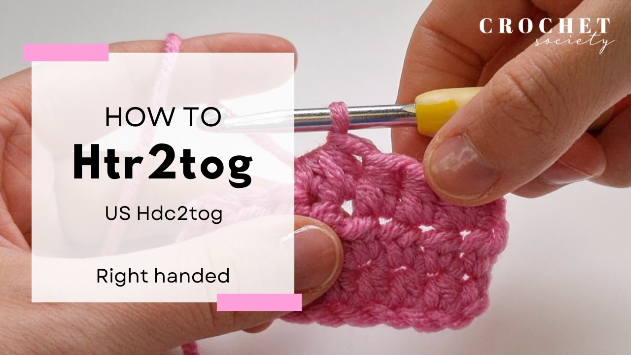 How to do a Half Treble 2 Together UK / Half Double 2 together US | Beginner Crochet