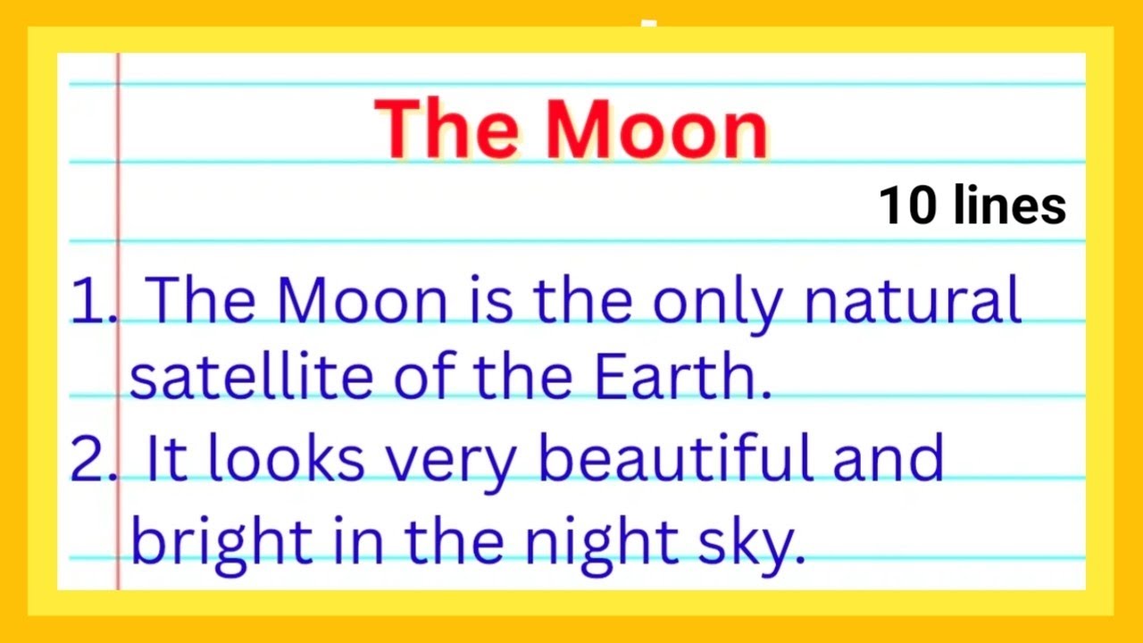 10 Lines on The Moon in English | Easy English Essay on The Moon