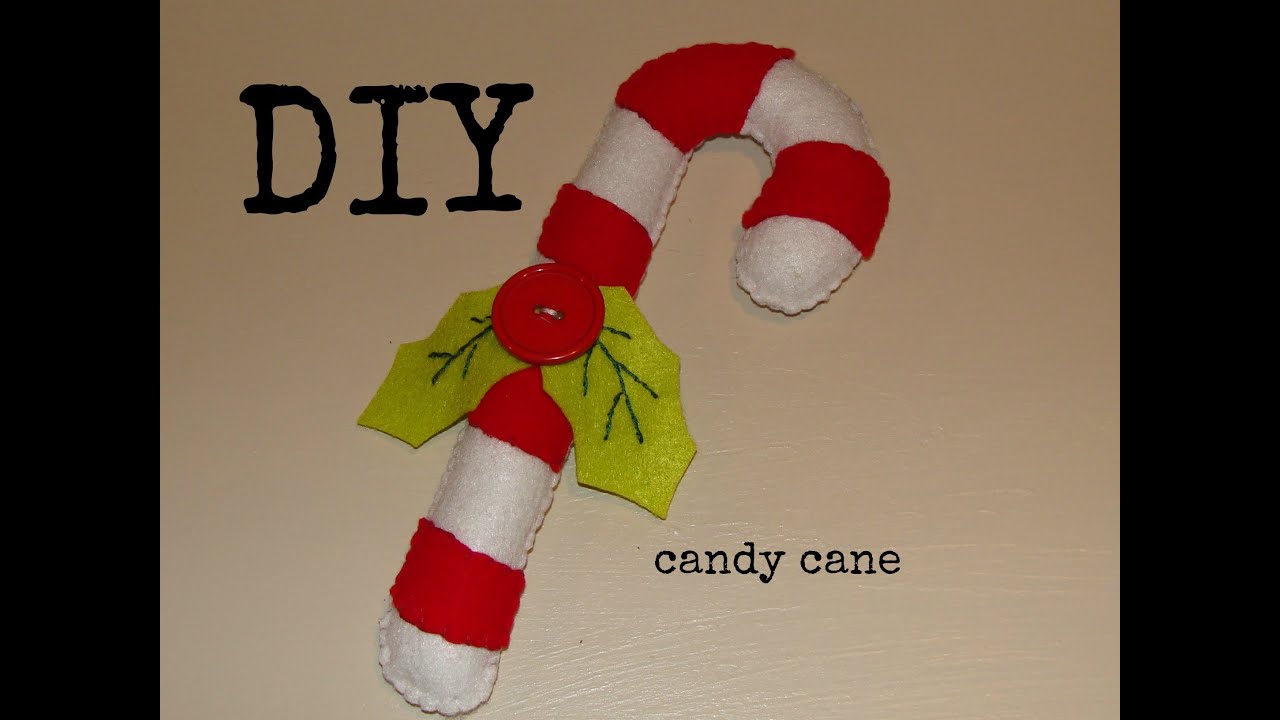 DIY- Como hacer un bastón de caramelo en fieltro (BBarte1)