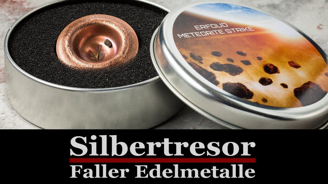 CIT Cook Islands Erfound Meteorite 1/2 Oz Silber mit Meteoriten Splitter