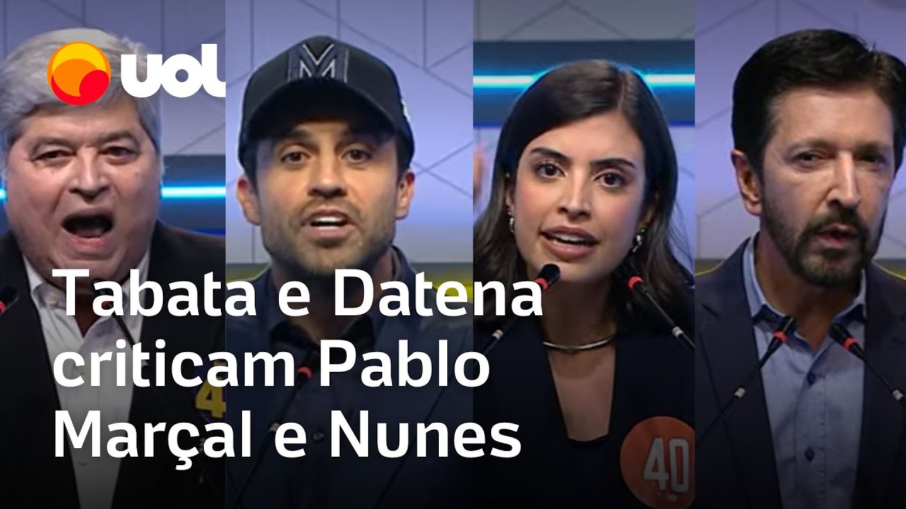 Debate: Tabata e Datena criticam Pablo Marçal e Nunes e associam candidatos ao crime organizado