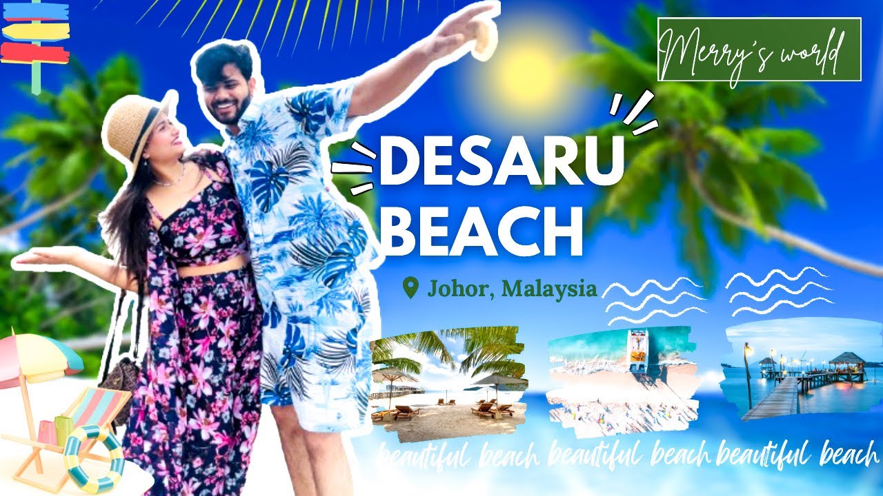 DESARU BEACH | Johor, Malaysia | First Time We Went To Beach | Beautiful Beach | @merrysworld2544