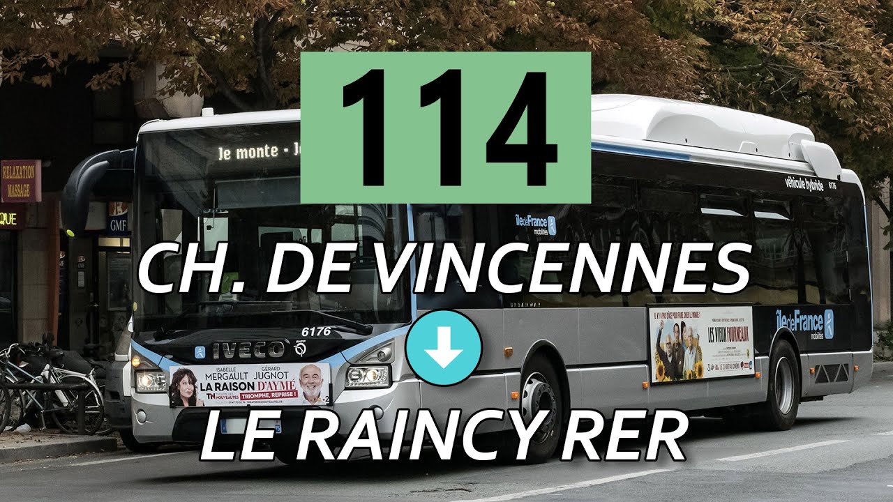 Ligne 114 | Château de Vincennes - Le Raincy – Villemomble – Montfermeil RER (Nuit)