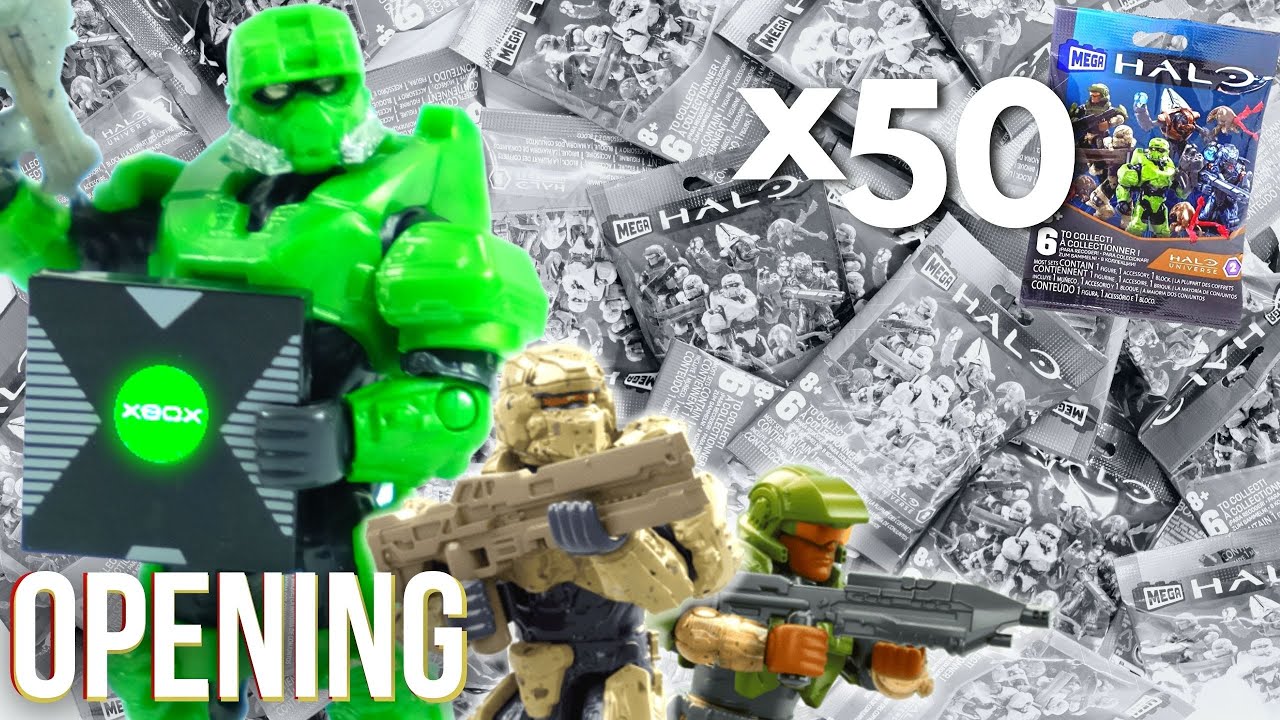 Opening 50 Halo Universe S2 Blind Bags! WISH ME LUCK 🍀 - Mega Construx