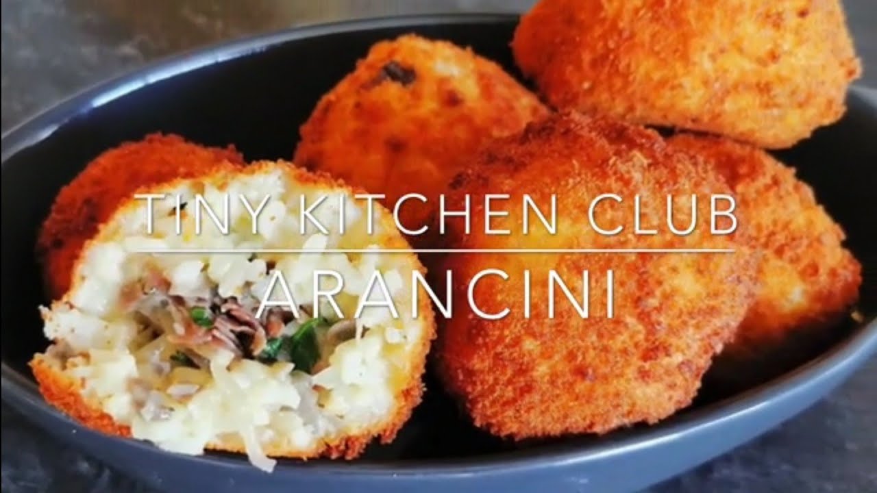 Arancini balls - with Prosciutto, White wine & Mushroom