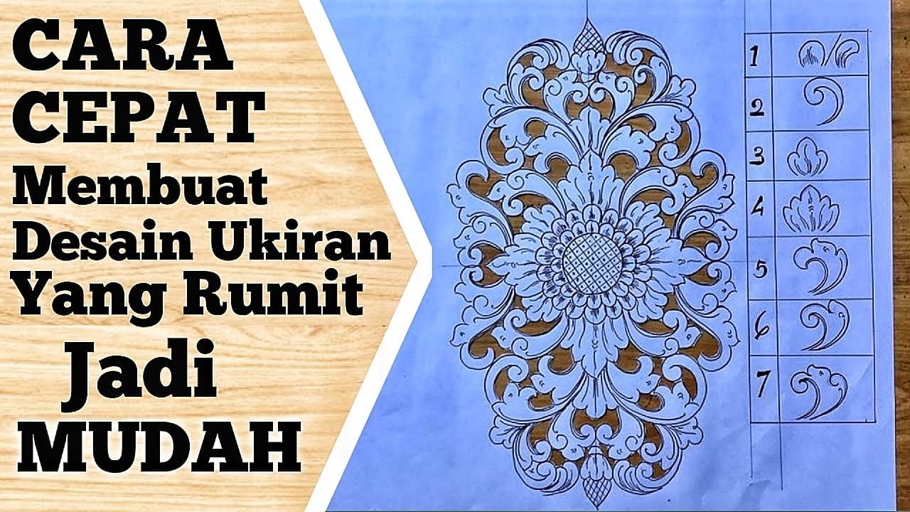 cara cepat menggambar ukiran kayu yang rumit