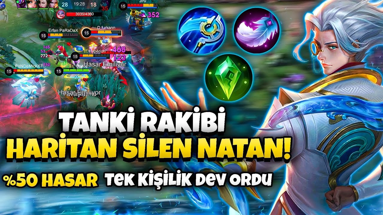 TANKİ RAKİBİ HARİTADAN SİLEN %50 HASAR NATAN! - MAÇ Bİ GİDİYOR Bİ GELİYOR - MLBB