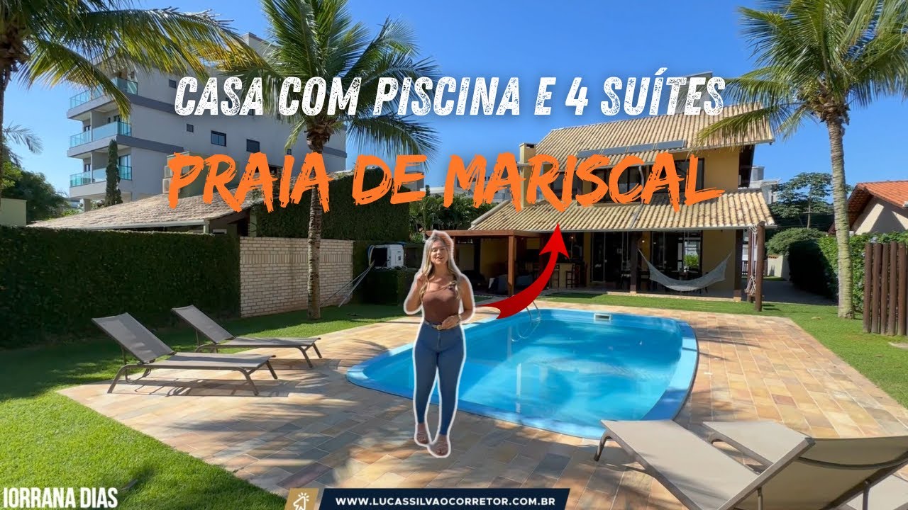 Casa com Piscina para Aluguel de Temporada na Praia de Mariscal em Bombinhas SC