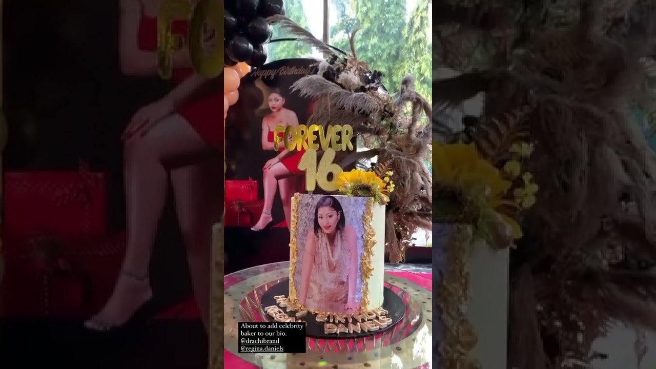 Regina Daniels surprised birthday cake #regina #reginadaniels