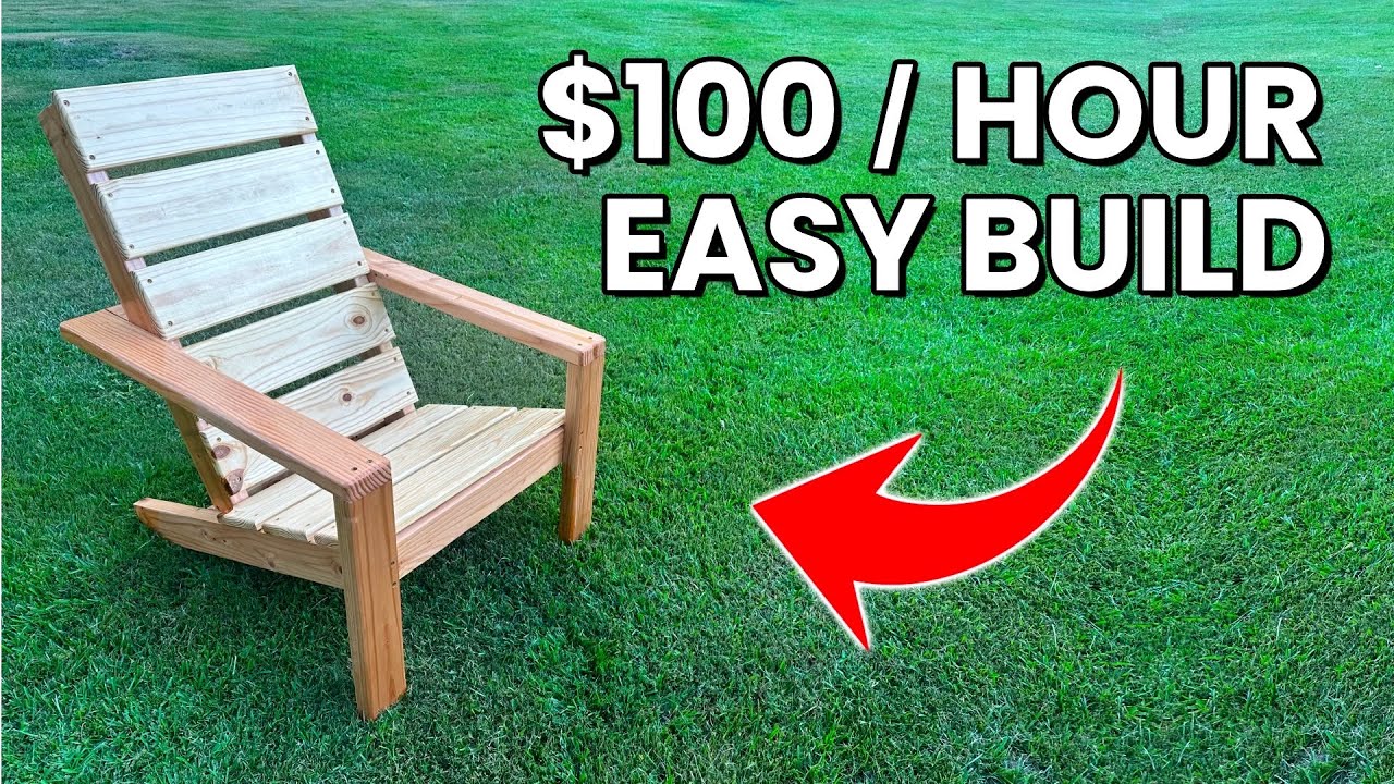 Title: Woodworking Project That Sells - Modern Adirondack Chair