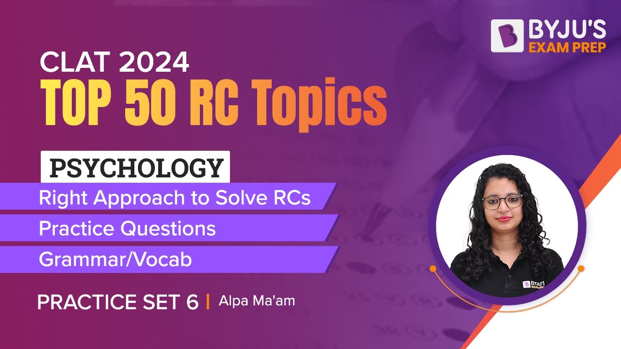 CLAT 2024 English RC | Reading Comprehension Questions | Passage 6 | CLAT English Preparation