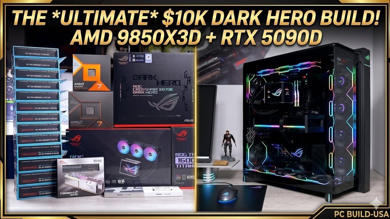 ULTIMATE ROG X870E DARK HERO GAMING PC 2026! | AMD R7 9850X3D + RTX 5090 Astral | GR801