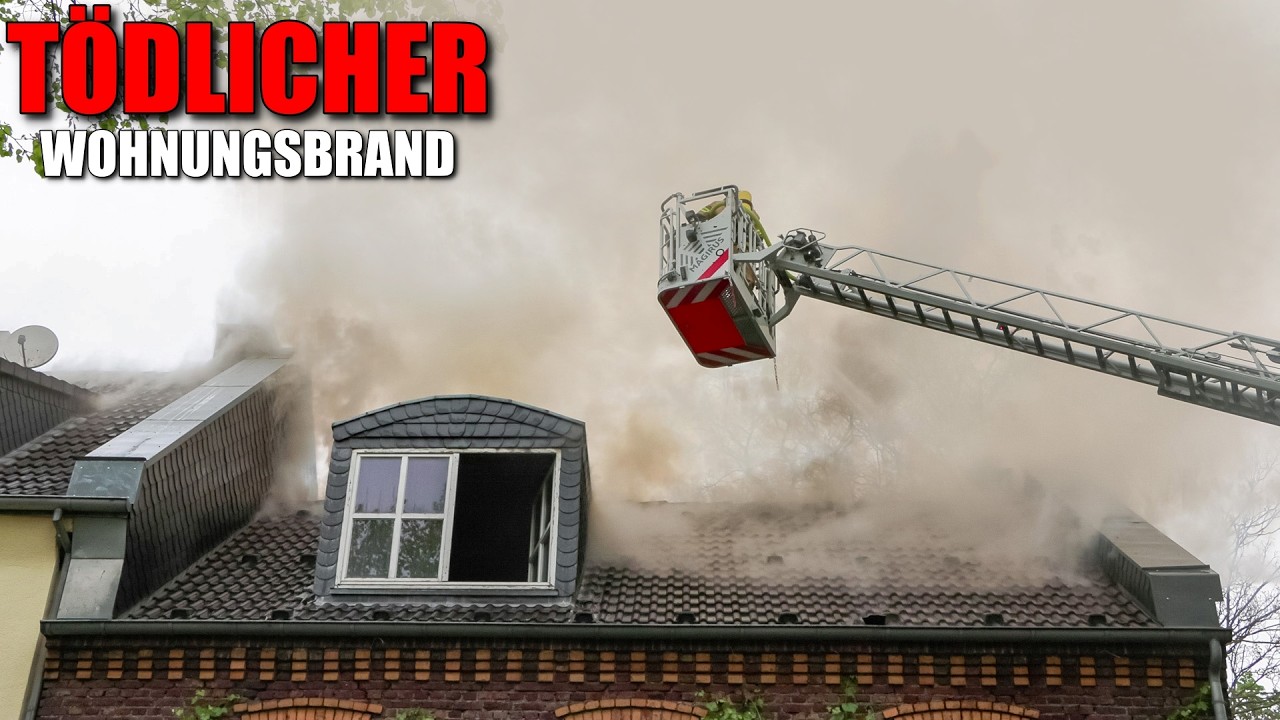 [TÖDLICHER BRAND IN DÜSSELDORF!] - Vollbrand im Dachgeschoss mit starker Rauchentwicklung -