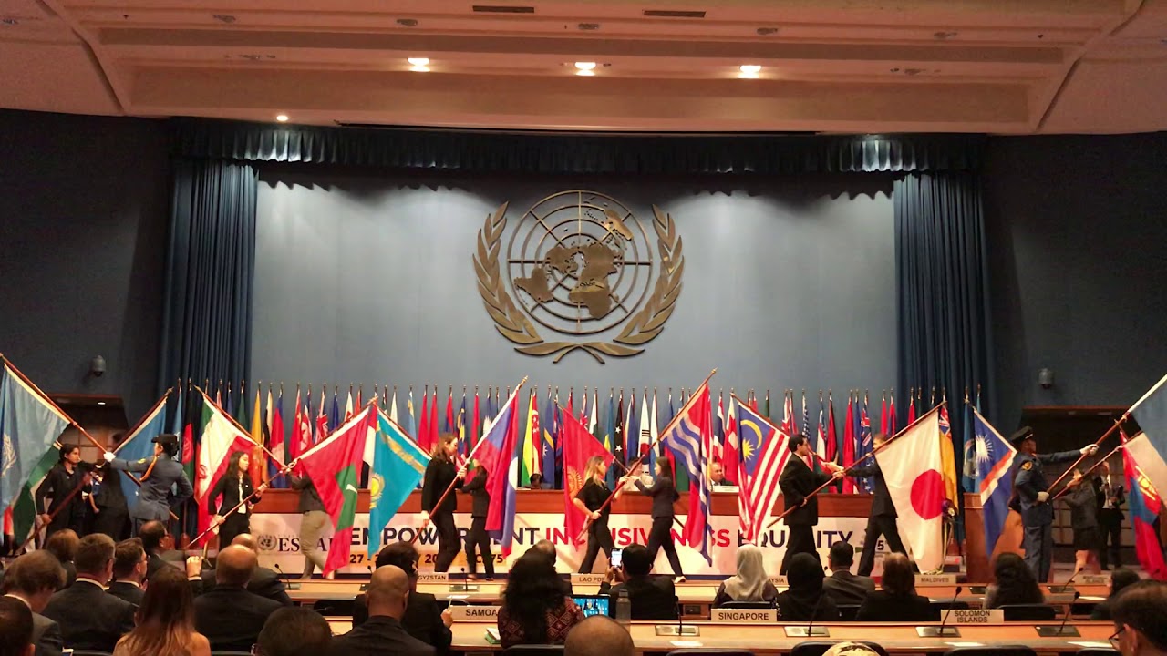 Opening Ceremony Flag Parade for the 75th Session of the Commission