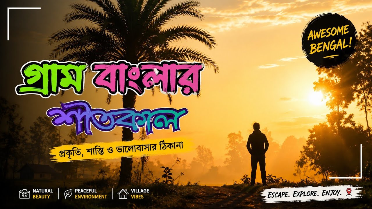 গ্রাম বাংলার শীতকাল || সবুজ শ্যামল গ্রাম বাংলার দৃশ্য || View of a Beautiful Village || Amar Gram