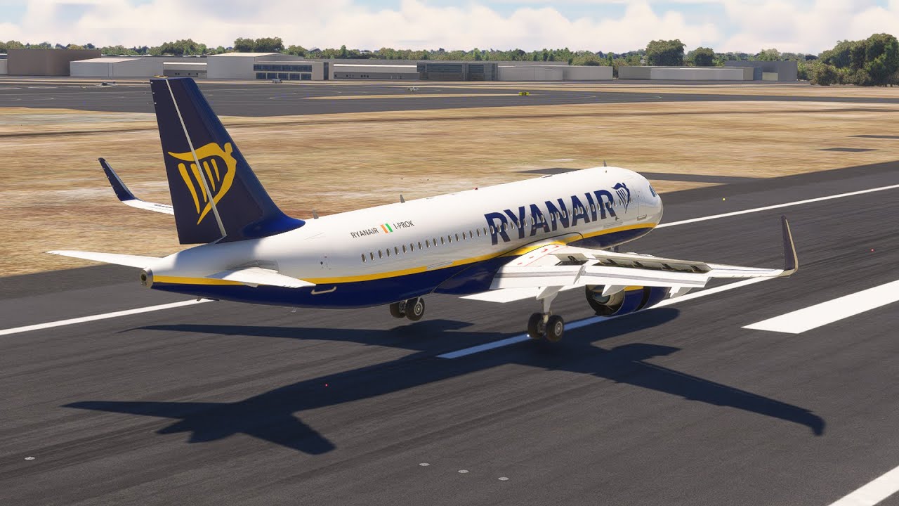 Rough Landing! Ryanair Airbus A320neo Touchdown at Perth Airport