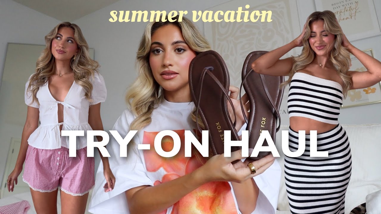 SUMMER VACATION TRY-ON HAUL *picking out outfits for a trip*!