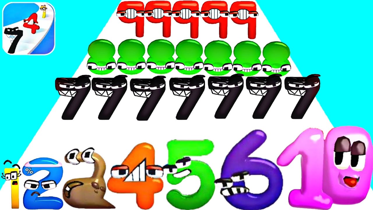 Merge Number Run - Number Master Gameplay Walkthrough Android iOS - Level Up Number Lore Math Games