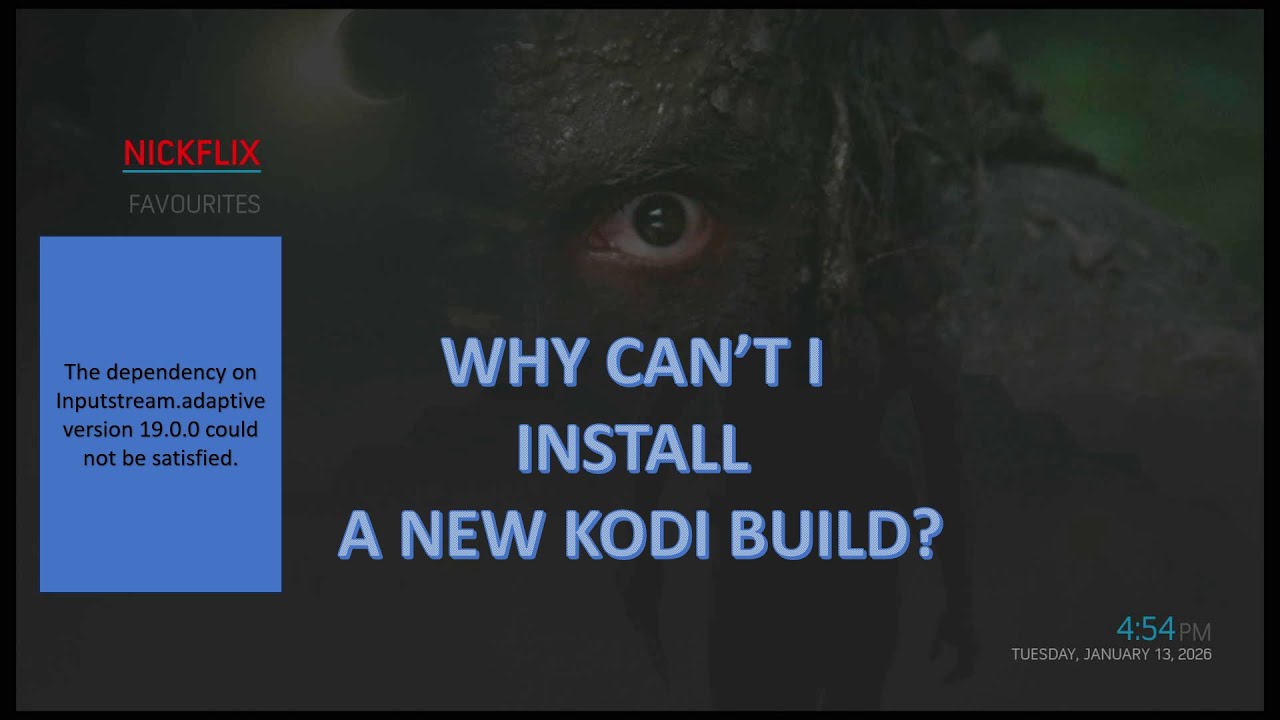 Почему я не могу установить новую сборку Kodi?