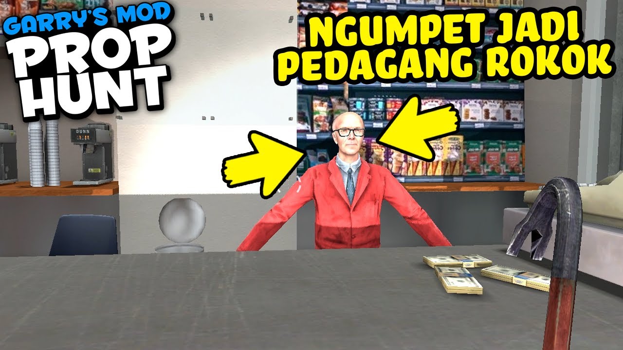 NGUMPETNYA MALAH JUALAN ROKOK NI ORANG WKWK - Gmod Prop Hunt Indonesia