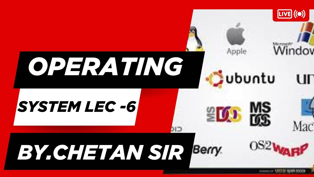 Operating System Lecture  - 6  | MCA 2025 | NIMCET + PU-CET|VIT|CUETPG|MUST WATCH