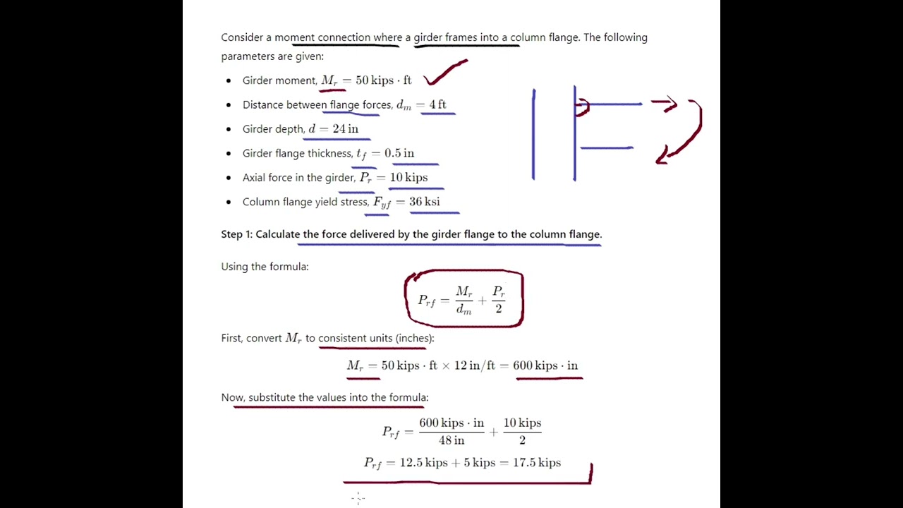 Column flange bending and column web buckling failure modes and numerical examples AISC