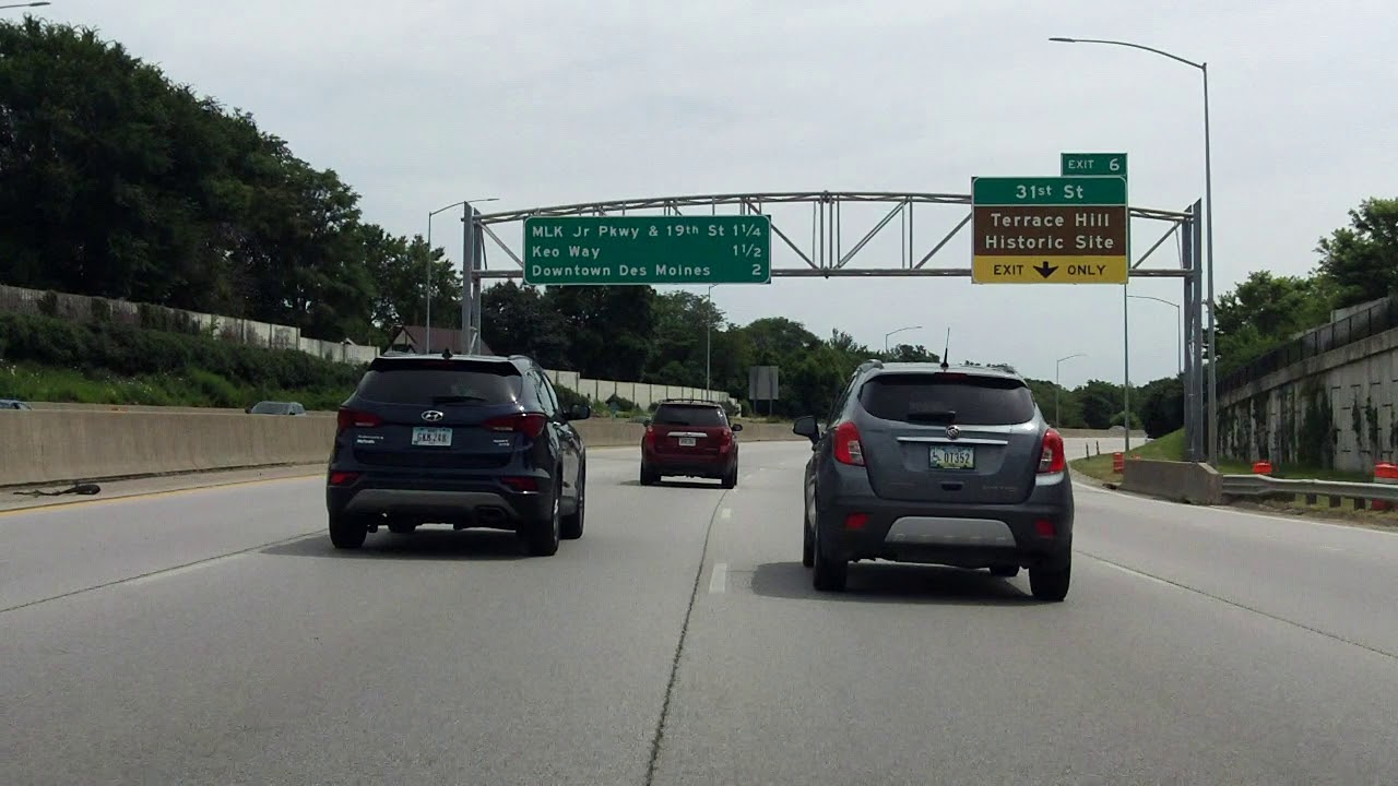 Interstate 235 - Iowa eastbound