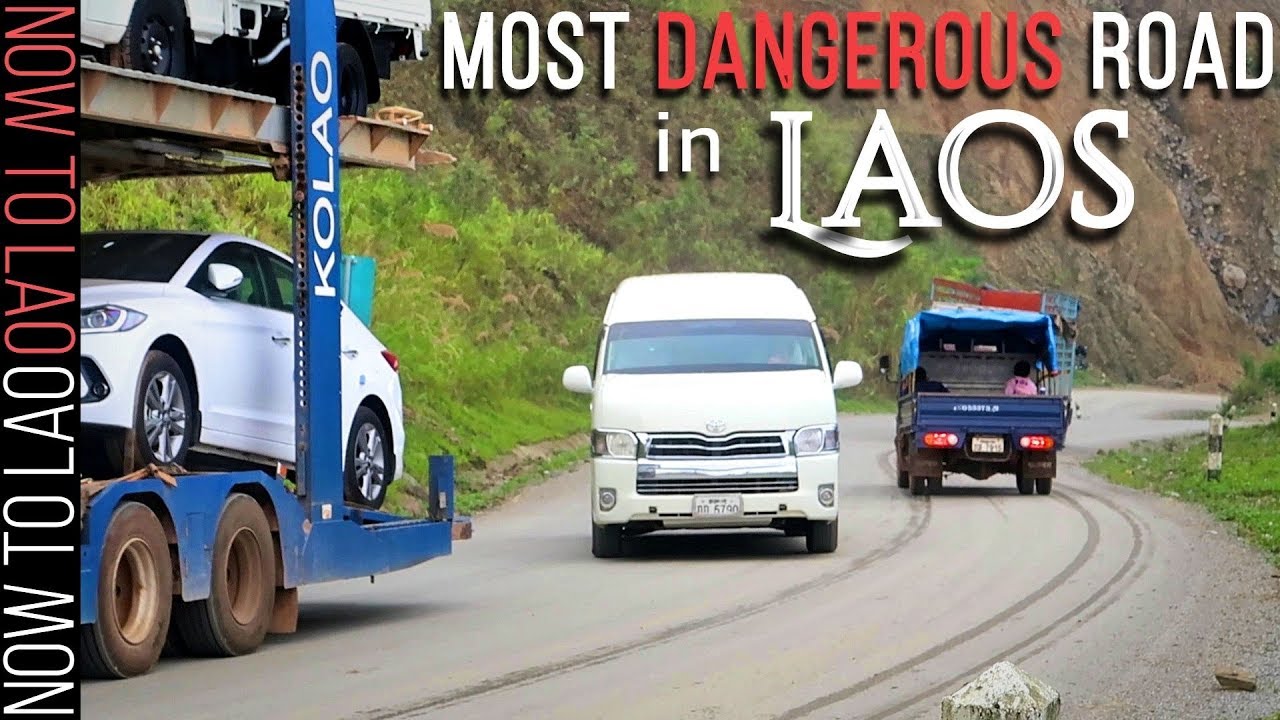 Путешествие по Лаосу - Неудачные дубли | Самая опасная дорога в Лаосе... Подъем на 9 км | Видеобл...