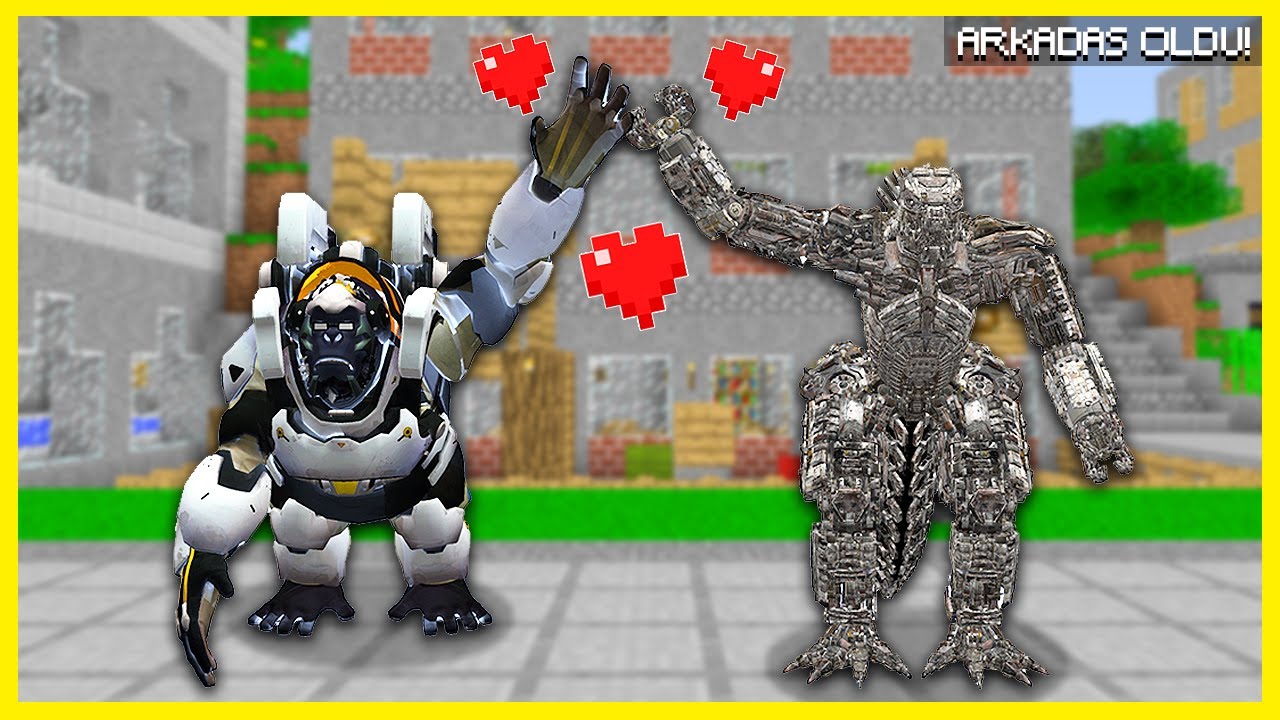 ROBOT GODZİLLA VE ROBOT KİNG KONG ARKADAŞ OLDU! ❤️ - Minecraft