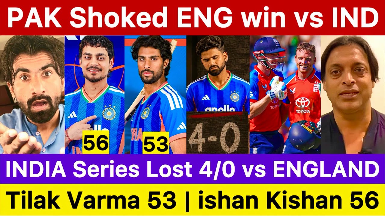 india vs england 5th t20 pakistan reaction | tilak Varma 53 | ishan kishan 56 | sheryas iyer 