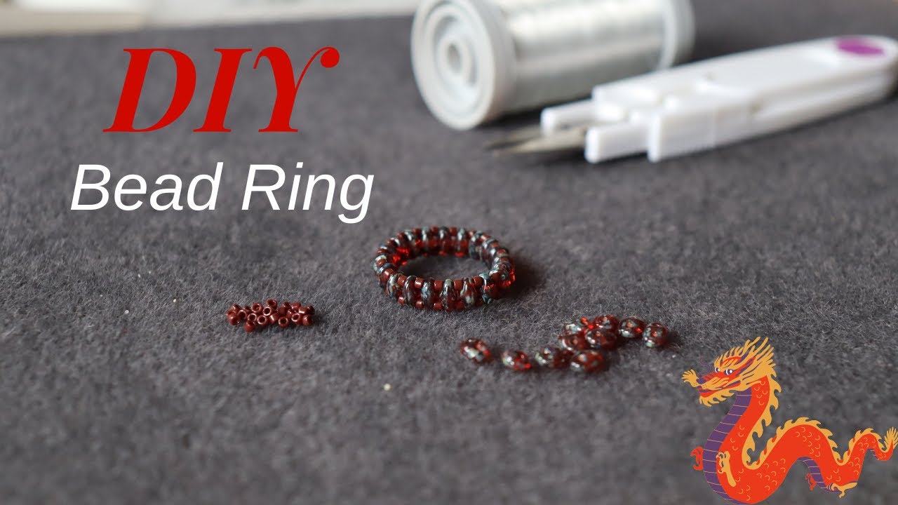 DIY Bead Ring Miyuki Delica & SuperDuo | Bead Ring Tutorial | Pierścionek z koralik&oacute;w #beadedwork