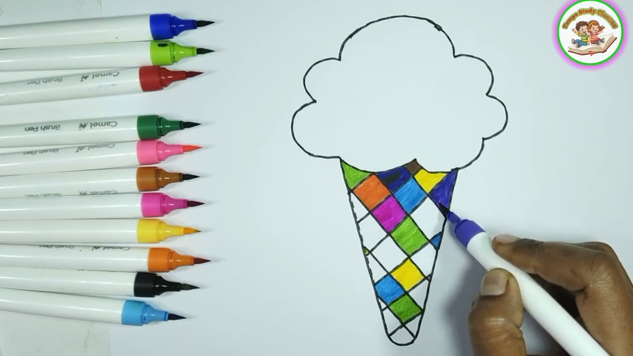 Icecream 🍦 Drawing And Painting 🎨🖌️ For Kids