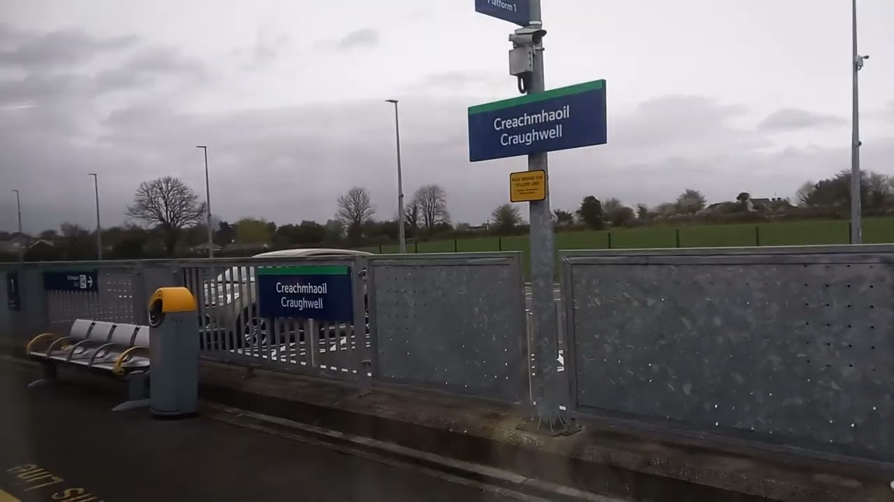 Train journey from Athenry to Gort in County Galway on 5.4.2024