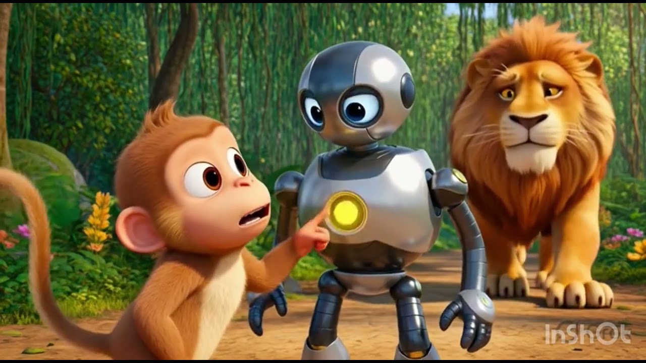 🦁 Leo the Lion, 🐒 Momo the Monkey & 🤖 Robo Discover a Secret Crystal | Jungle Mystery Adventure