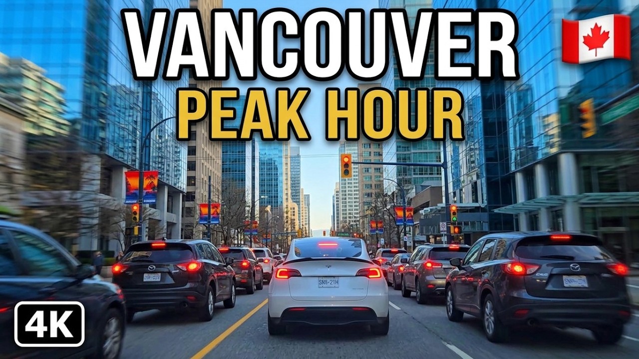 🇨🇦  [4K] 🌞 2026 February | Downtown Vancouver's Peak Hour Drive | BC, Canada