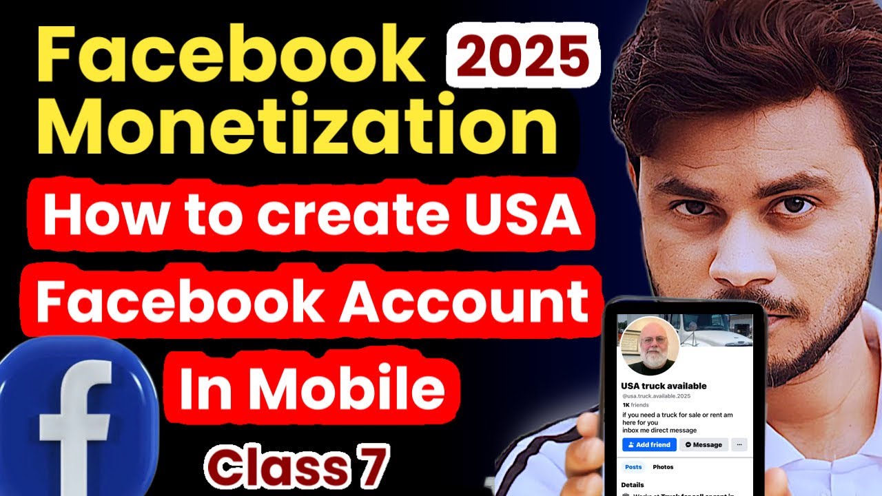 How To Create USA Facebook Account in Mobile||Facebook Monetization 2025 की A to Z जानकारी |Fb Money