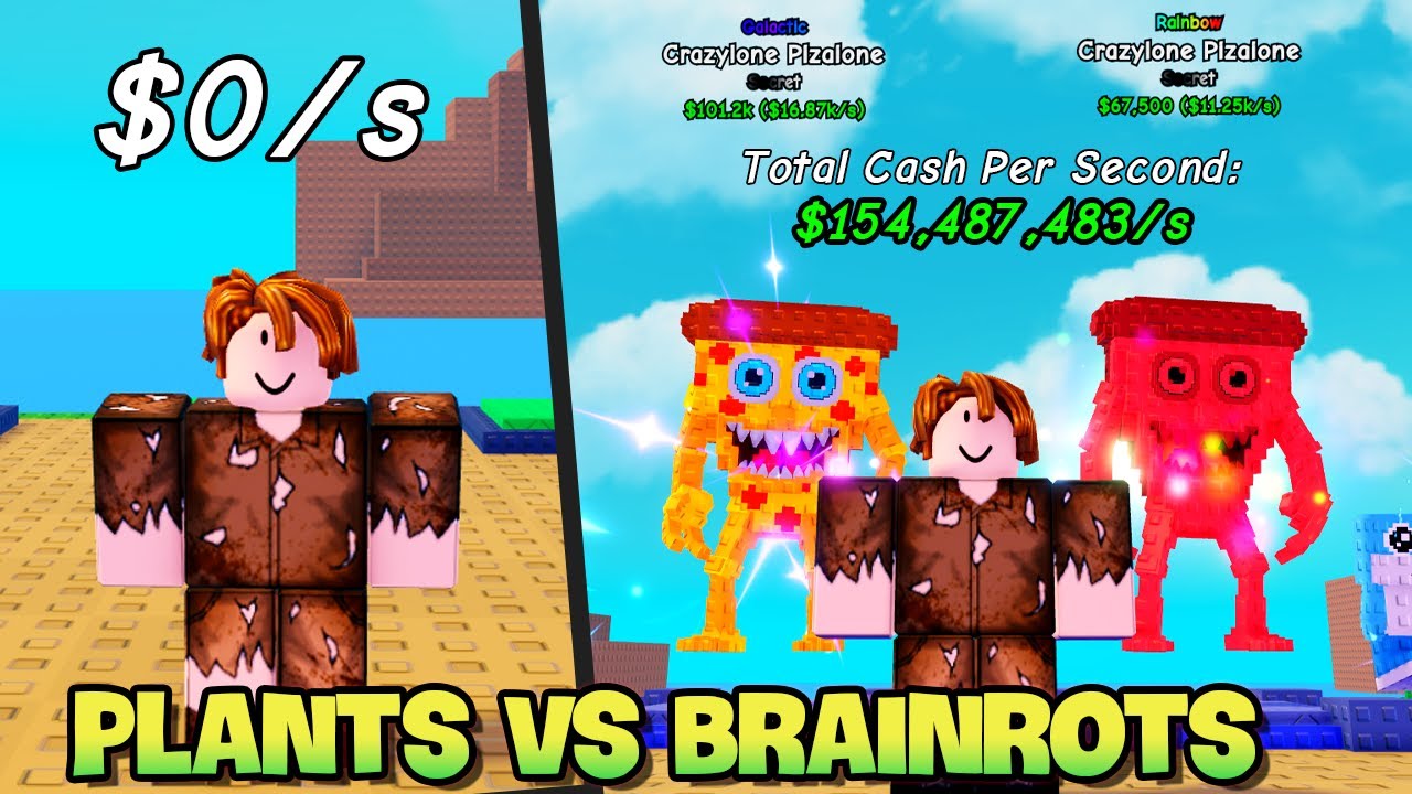 BILLIONAIRE + STRONGEST Brainrot | Noob to Pro in Plants vs Brainrots