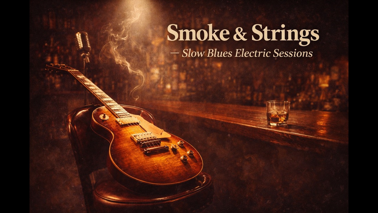 Smoke & Strings 🎸 Slow Blues Electric Guitar | Soulful Licks & Emotional Solos | 1 Hour Mix