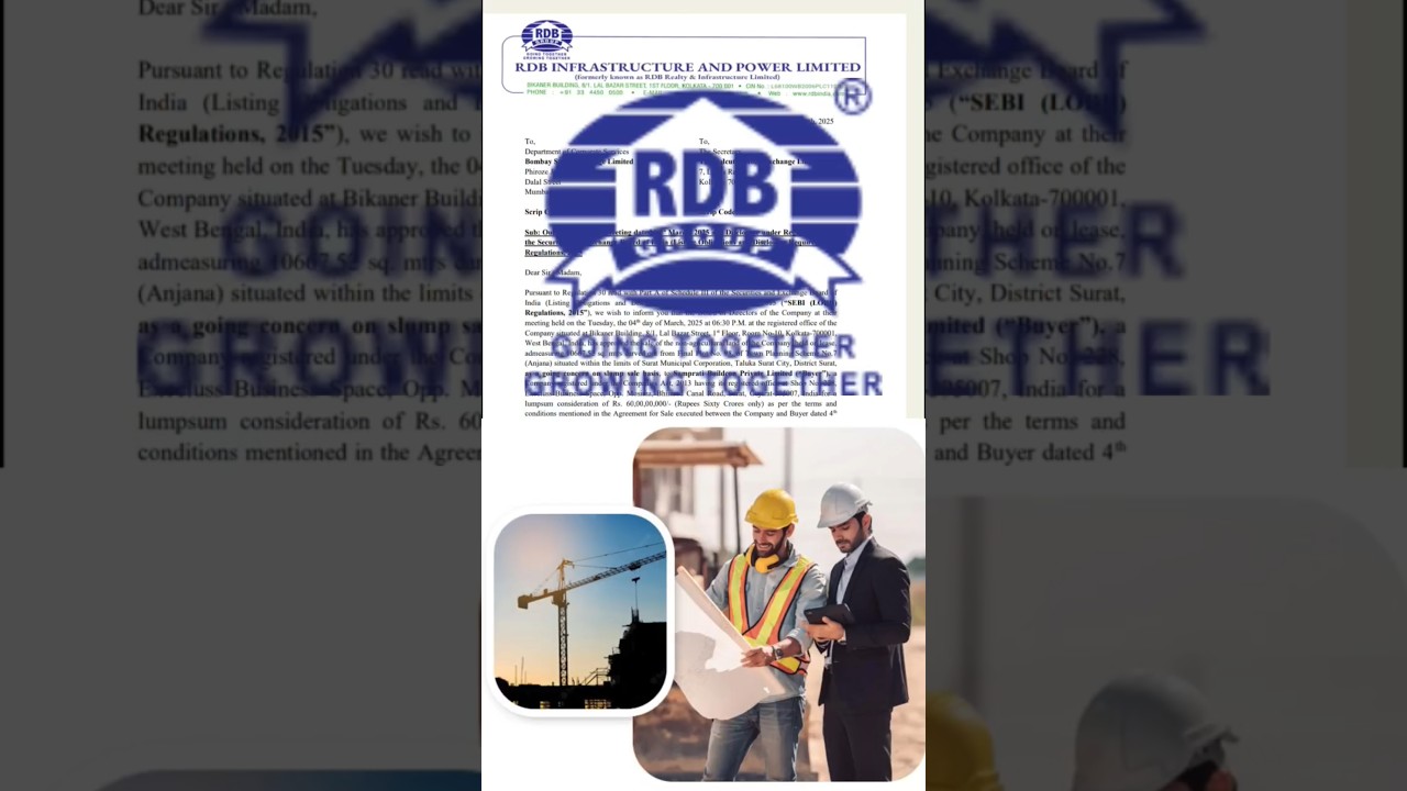 RDB Infrastructure and Power Ltd Stock Overview & RDB Infrastructure and Power Ltd News update 🗞️