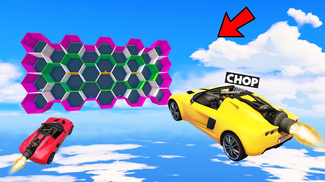 GTA 5 CHOP COMPLETES HONEY COMB PARKOUR CHALLENGE