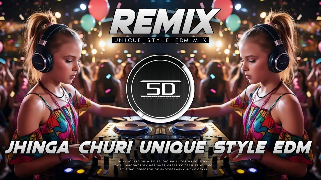 JHINGA CHURI REMIX | UNIQUE STYLE EDM | AMAR JHINGA TA KE KORLI CHURI | DJ SIDAY REMIX 2025 NEW