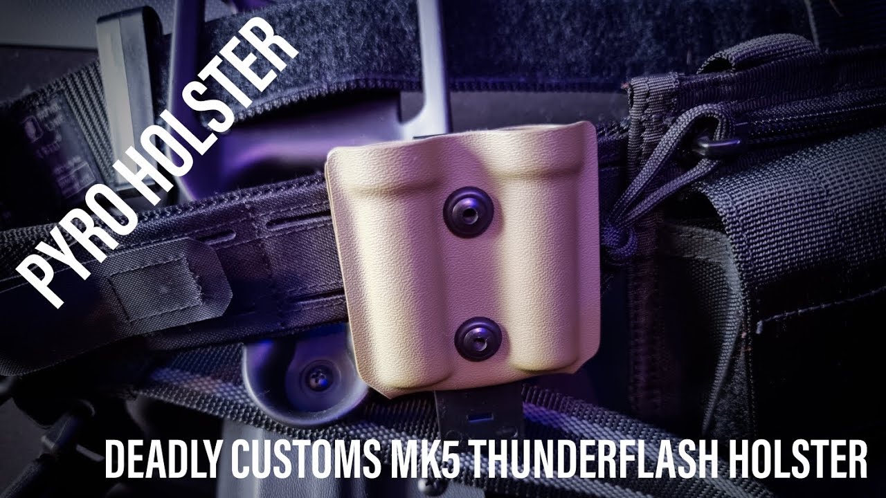 A quick look at the Deadly Customs Enola Gaye MK5 thunder flash holster, ideal for Airsoft loadouts