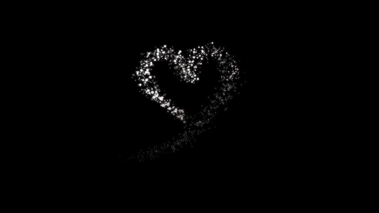 하트모양 파티클 시뮬레이션 효과 (MOV, 투명배경) Heart-shaped particle simulation effect (MOV, transparent background)