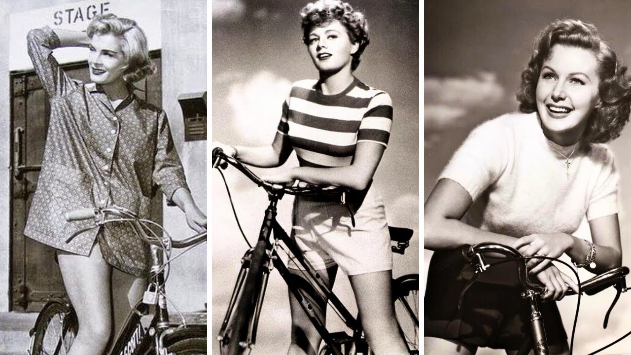 Cruising Through Nostalgia: 1950s Hollywood Actresses Enjoying Bike Rides | Vintage Glam