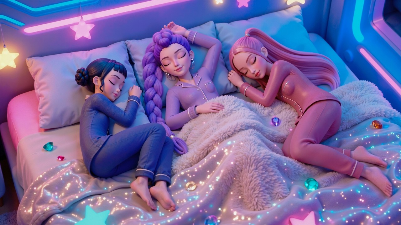 Fall Asleep Fast in 5 Minutes 🌙 | Magical Dreams with Rumi, Zoey & Mira | KPop Demon Hunters Music