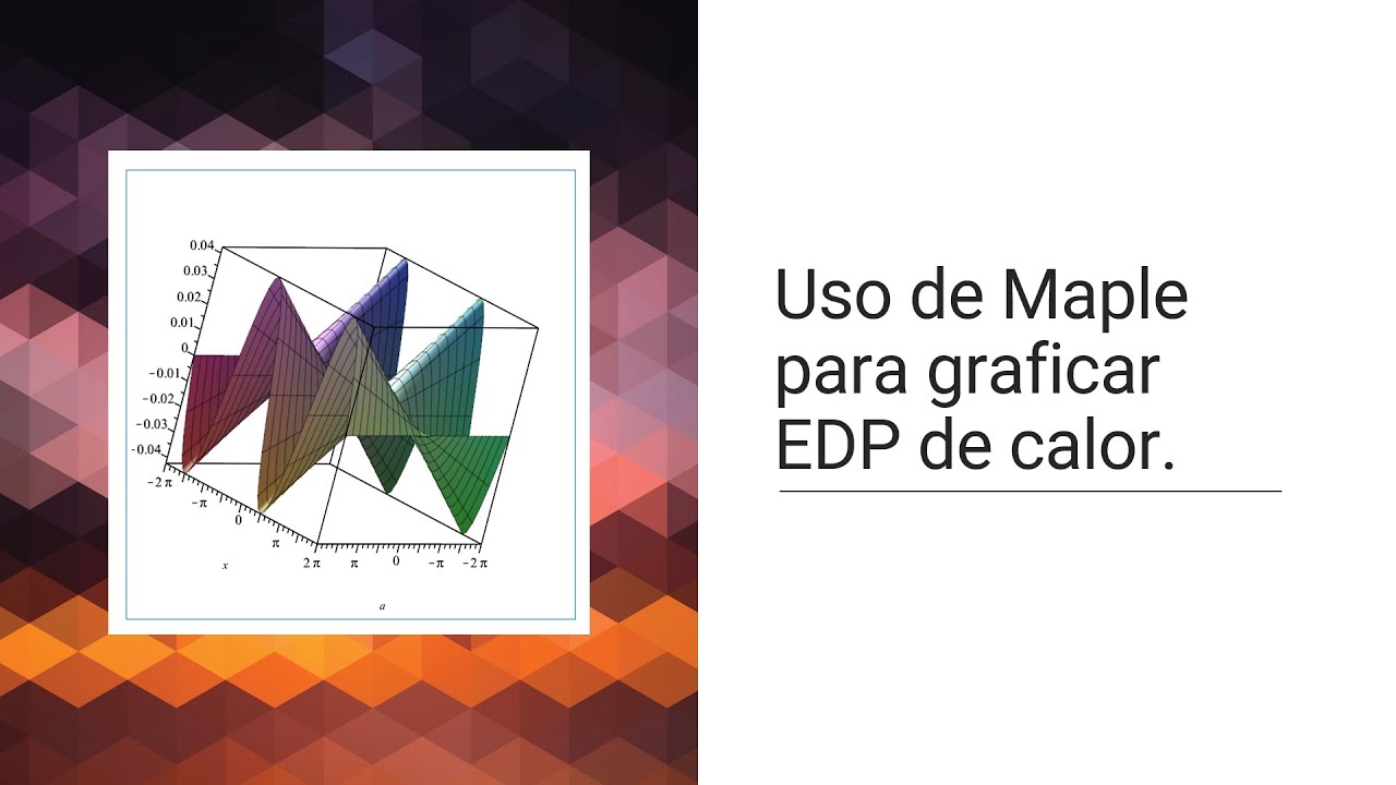 Uso de Maplesoft para graficar EDP de calor