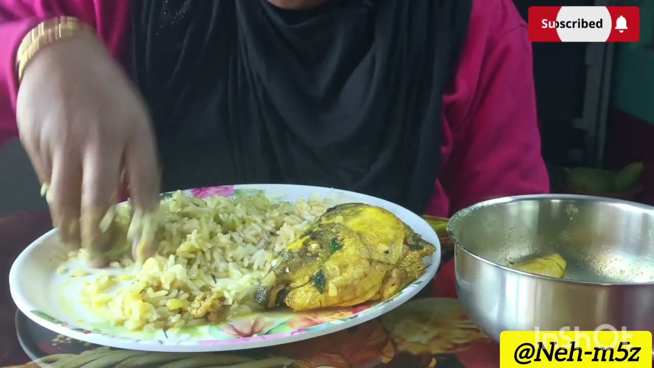 Bengali eating show -Big fish Head eating show।। মাছের মাথা আর ঝোল আর ভাত #bengali #eating @Neh-m5z
