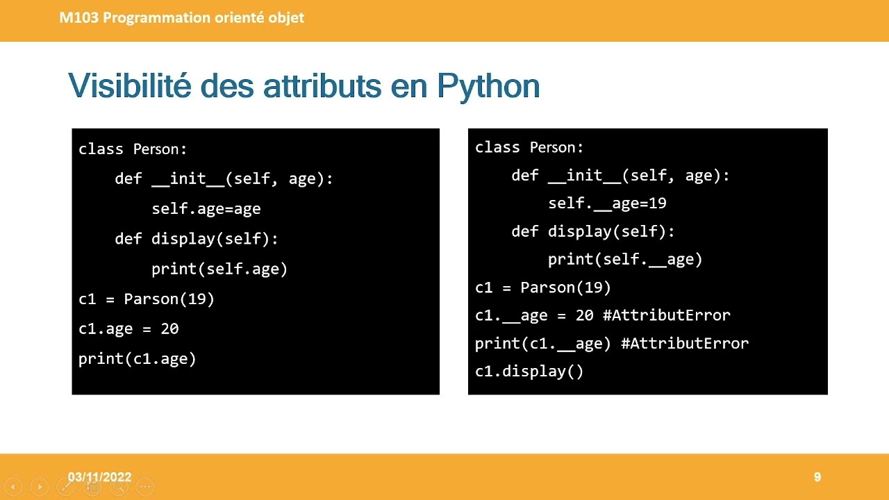 Programmer en Orienté Objet V1 - Les concepts de base : classes POO Python
