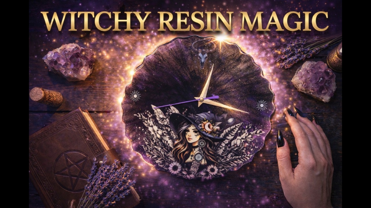 I Made a Witchy Resin Clock… and I’m Obsessed 😍