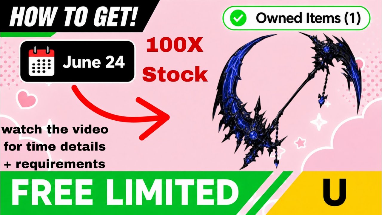 [GIVING 100 FREE UGC CODES] Demon Scythe UGC Limited [How to Get]